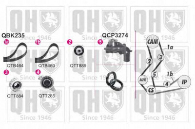 QUINTON HAZELL qbpk2351 -  Водяной насос + комплект зубчатого ремня